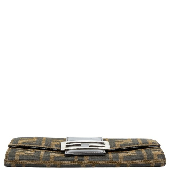 FENDI Brown Leather Zucca Wallet - Picture 3 of 9